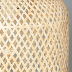 Sklep Kaja Efektowna lampa z plecionym abażurem ABR-LW24-BH-E27 BOHO | Kaja brązowy Cheap