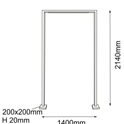 Sklep Kaja Efektowna lampa zewnętrzna - ramka 214cm ANT 9930 TAKETA | Kaja* Lampy Ogrodowe Stojące