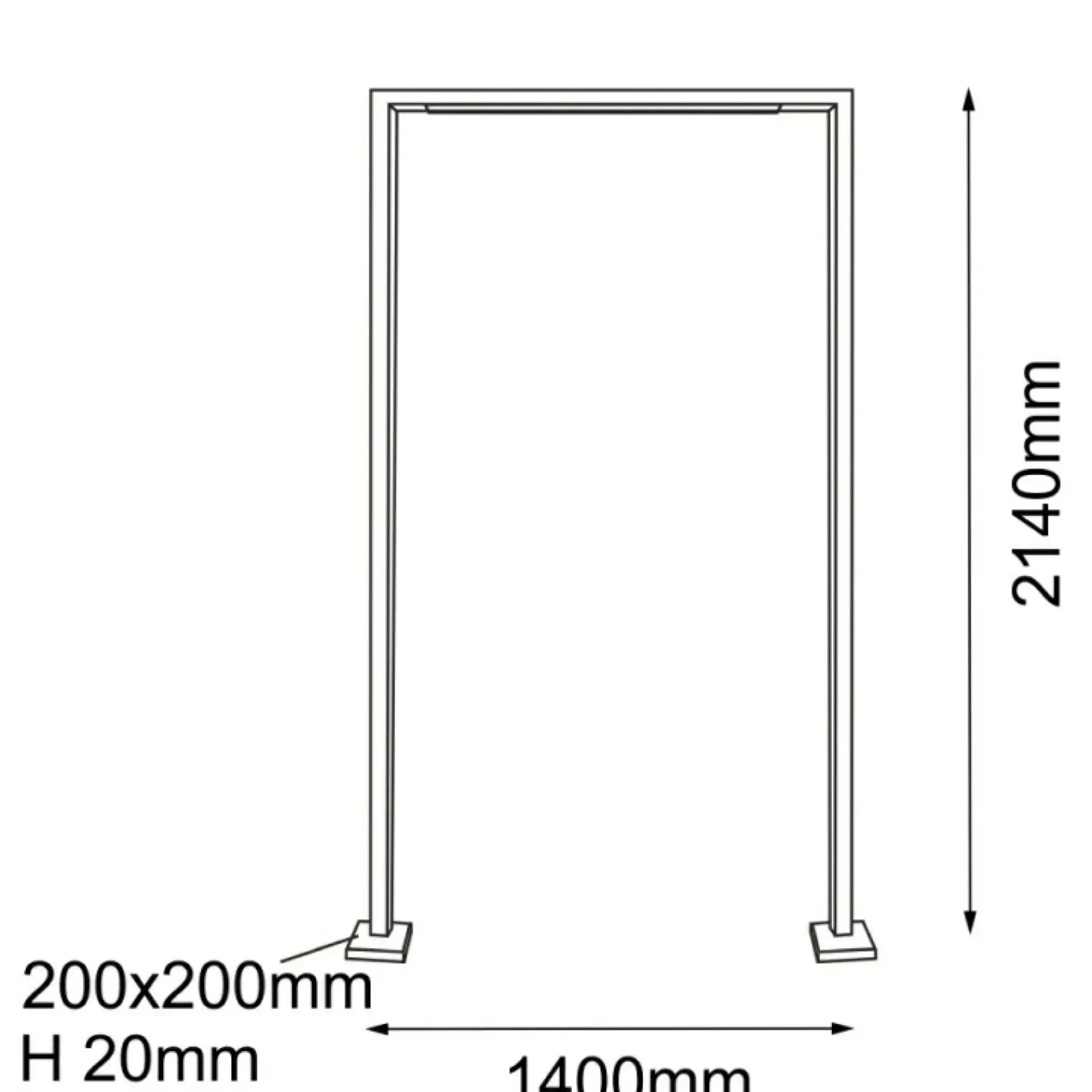 Sklep Kaja Efektowna lampa zewnętrzna - ramka 214cm ANT 9930 TAKETA | Kaja* Lampy Ogrodowe Stojące