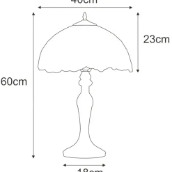 Sklep Kaja Efektowna lampka stołowa ze słonecznikami K-G16814 z serii SUNFLOWER* Tradycyjne Lampki Stołowe|Lampki Stołowe Retro