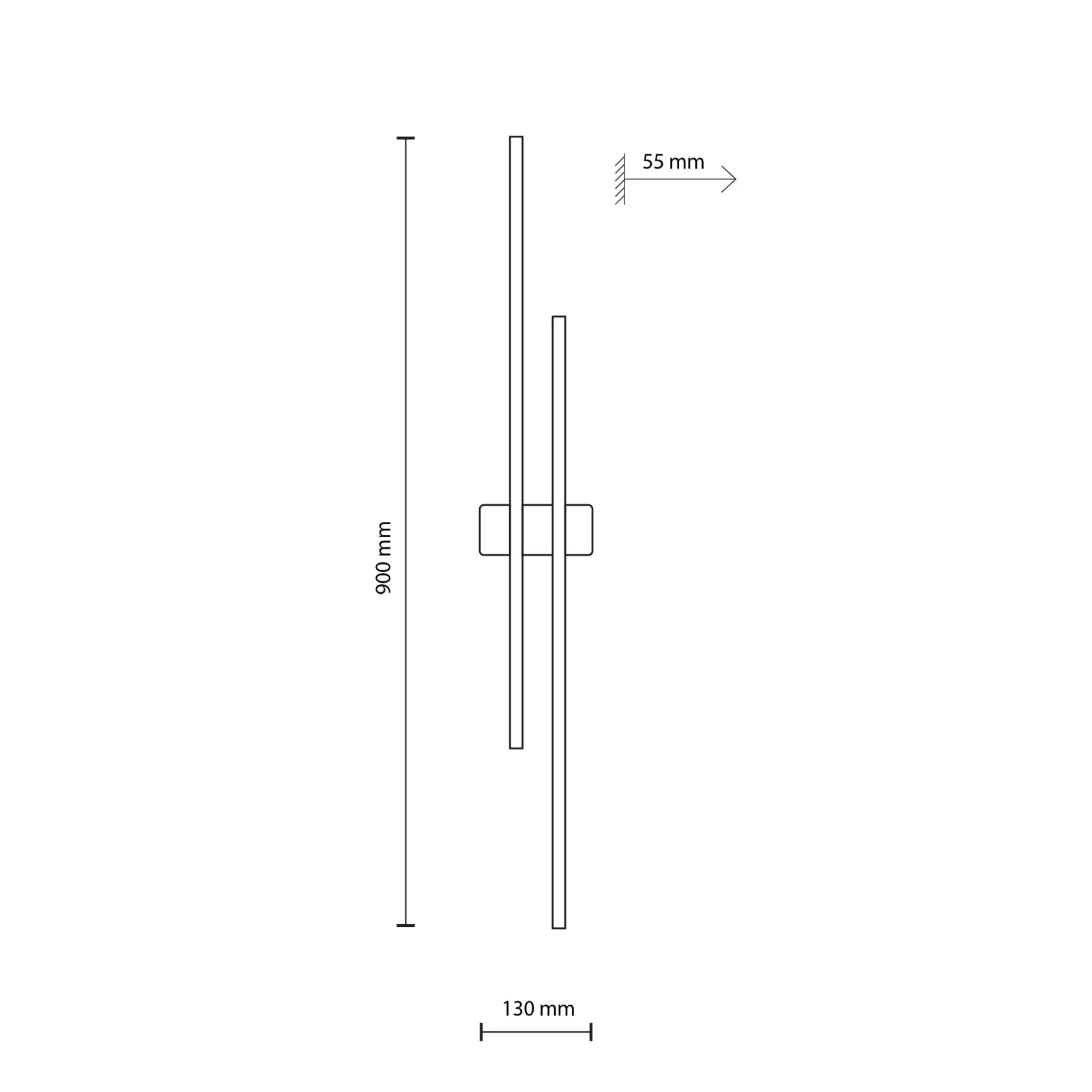 Sklep Kaja Efektowna, ledowa lampa ścienna TK 6626 FLASH BLACK | Kaja Oświetlenie* Lampy Led