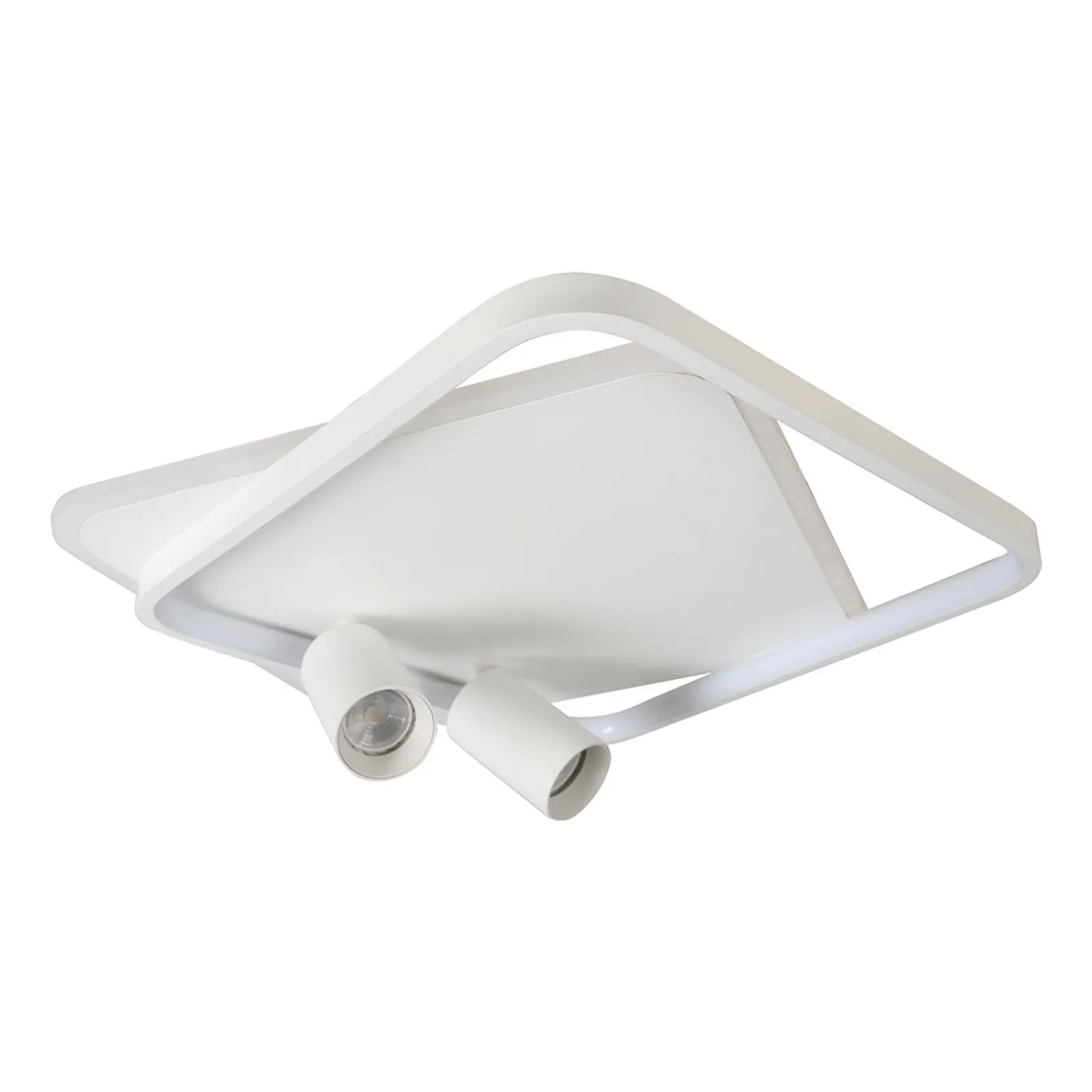 Sklep Kaja Efektowna, ledowa lampa sufitowa LP-0612/2C SQUARE WH PARMA | Kaja* Plafony Nowoczesne|Lampy Led