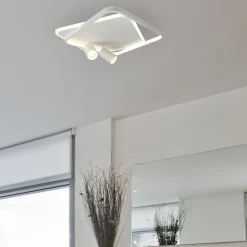 Sklep Kaja Efektowna, ledowa lampa sufitowa LP-0612/2C SQUARE WH PARMA | Kaja* Plafony Nowoczesne|Lampy Led