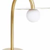 Sklep Kaja Efektowna, ledowa, złota lampka stołowa MX T0054 ENIGMA | Kaja* Nowoczesne Lampki Stołowe|Lampy Led