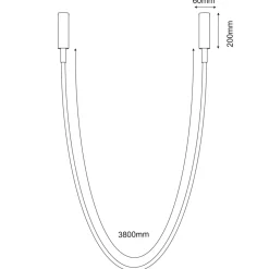 Sklep Kaja Efektowna linka LED - natynkowa 420cm 3000K ANT 5058 HEBI | Kaja Cheap