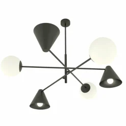 Sklep Kaja Efektowna, nietuzinkowa lampa wisząca 1347/6 HERMES 6 BLACK | Kaja New