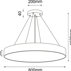 Sklep Kaja Efektowna, złota lampa wisząca ⌀80cm ANT 5094 SENGO | Kaja Oświetlenie Best Sale