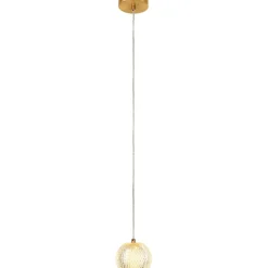 Sklep Kaja Efektowna, złota lampa wisząca LED LP-2202/1P GD DIAMOND | Kaja Hot