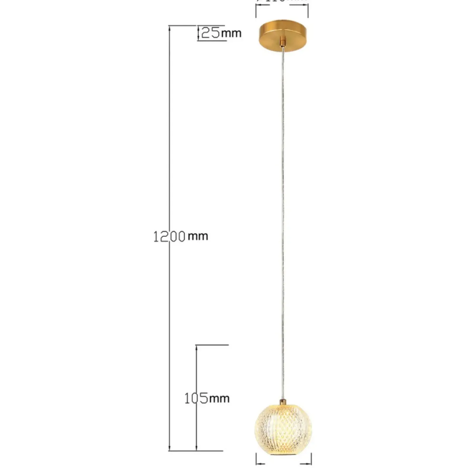 Sklep Kaja Efektowna, złota lampa wisząca LED LP-2202/1P GD DIAMOND | Kaja Hot