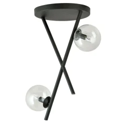 Sklep Kaja Eklektyczna lampa - dwa transparentne klosze 1195/2 z serii RIVER czarny Discount