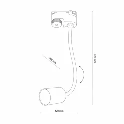 Sklep Kaja Elastyczna lampa do szyny jednofazowej TK 4955 TRACER | Kaja* Szynoprzewody Natynkowe
