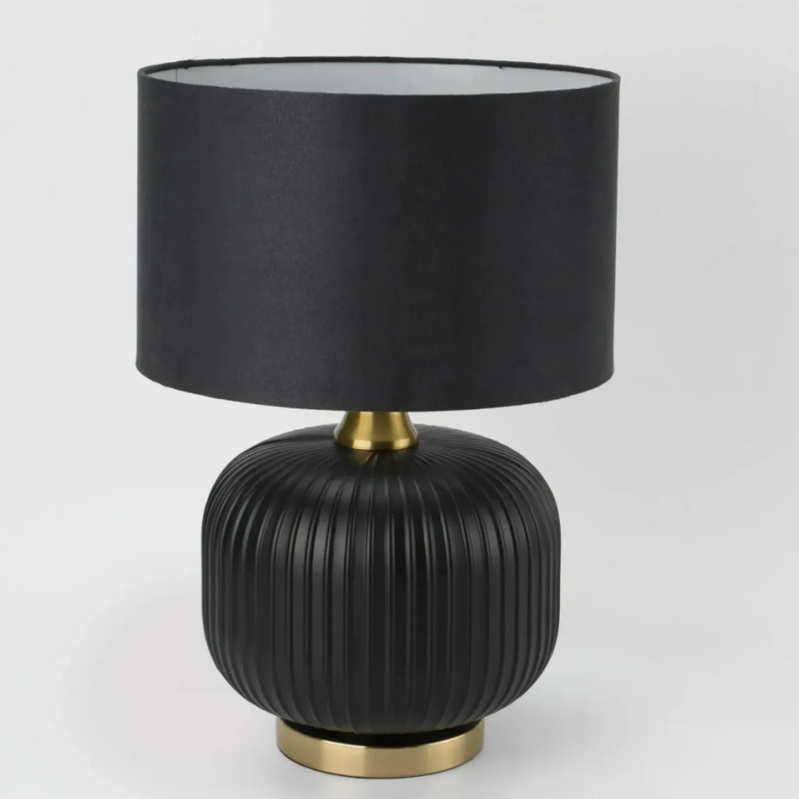Sklep Kaja Elegancka, czarno-złota lampka stołowa LP-1515/1T SMALL z serii TAMIZA* Lampki Stołowe Z Abażurem|Nowoczesne Lampki Stołowe