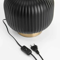 Sklep Kaja Elegancka, czarno-złota lampka stołowa LP-1515/1T SMALL z serii TAMIZA* Lampki Stołowe Z Abażurem|Nowoczesne Lampki Stołowe