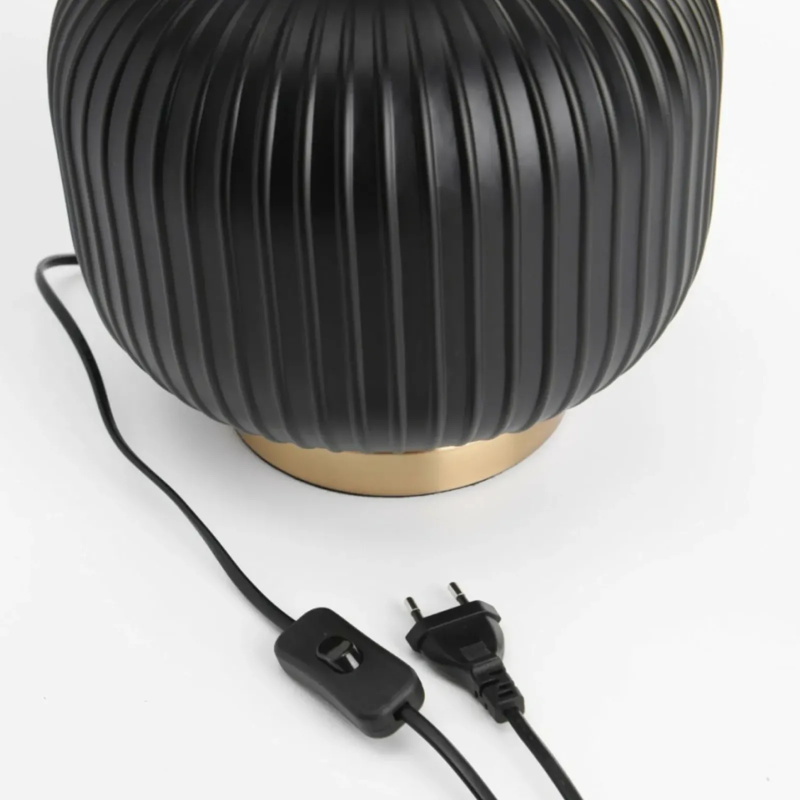Sklep Kaja Elegancka, czarno-złota lampka stołowa LP-1515/1T SMALL z serii TAMIZA* Lampki Stołowe Z Abażurem|Nowoczesne Lampki Stołowe