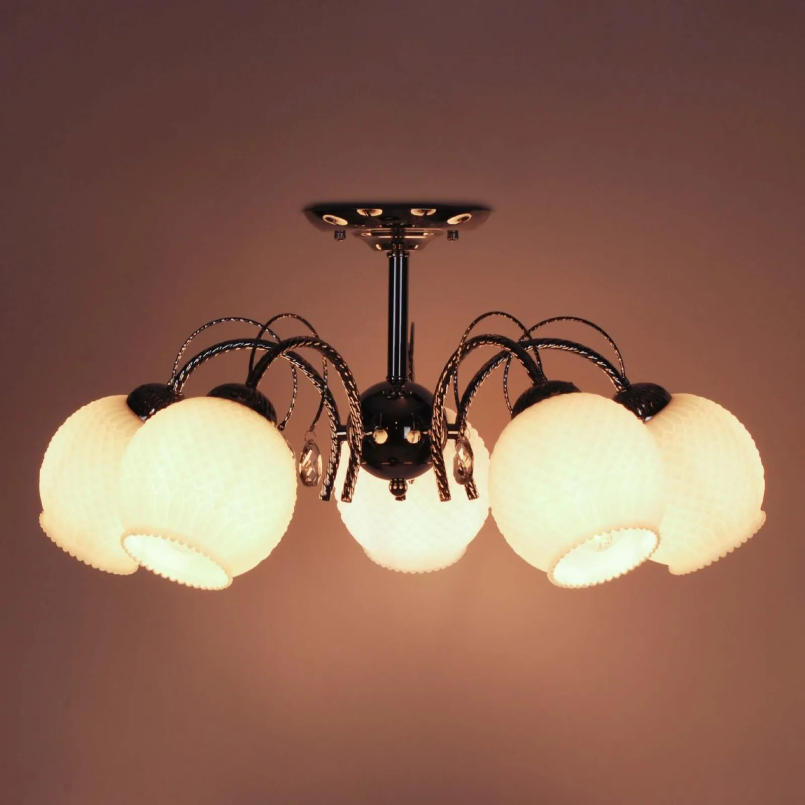 Sklep Kaja Elegancka, duża lampa sufitowa K-JSL-6554/5 CHR SUSAN | Kaja* Randole Tradycyjne|Żyrandole Tradycyjne - Retro