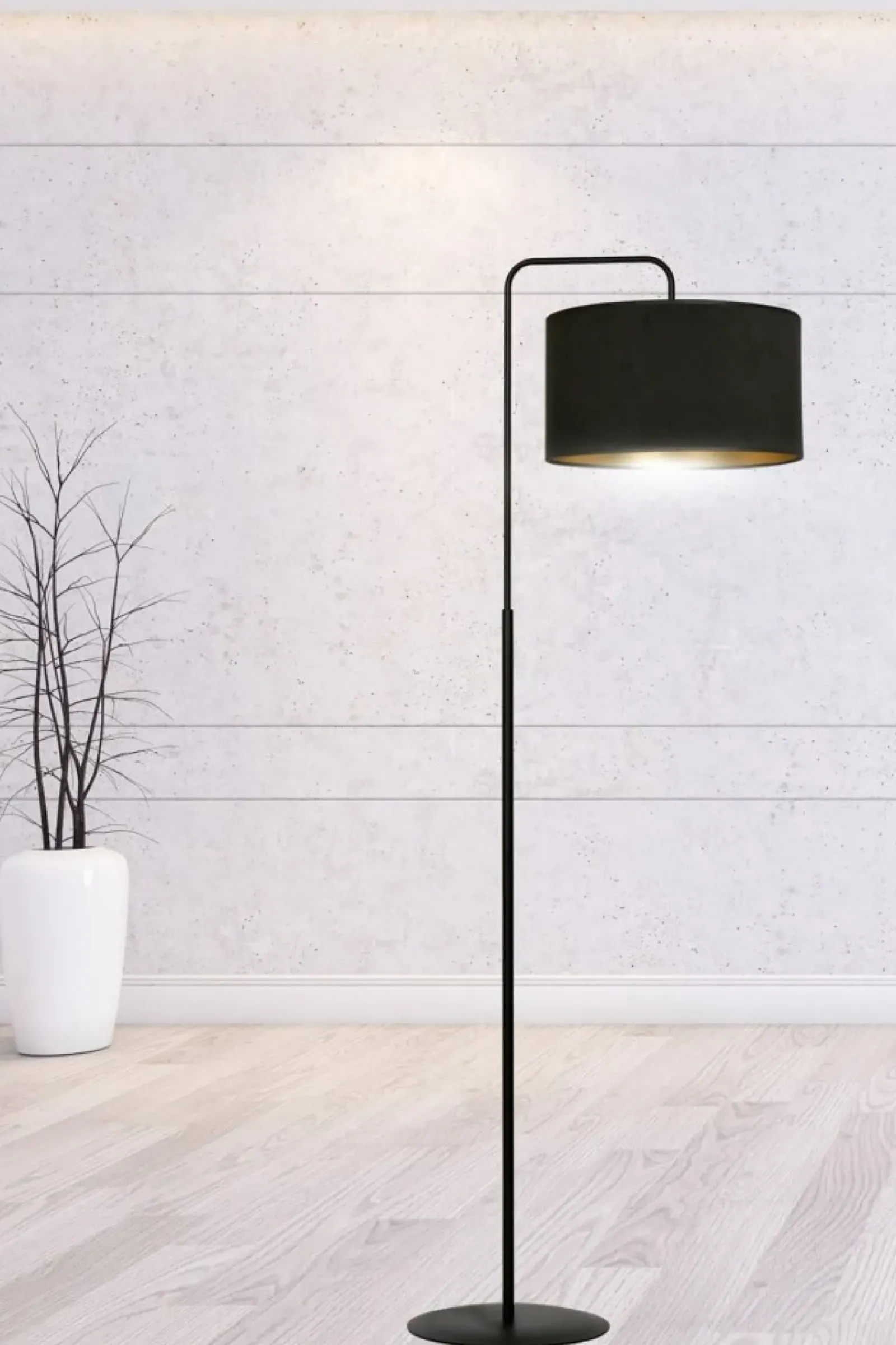Sklep Kaja Elegancka, klasyczna lampa podłogowa do salonu 1054/LP1 HILDE | Kaja* Lampy Podłogowe Z Abażurem|Tradycyjne Lampy Podłogowe