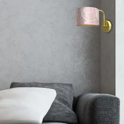 Sklep Kaja Elegancka lampa ścienna, różowy kinkiet MLP7583 z serii ZIGGY | Kaja Oświetlenie* Kinkiety Tradycyjne