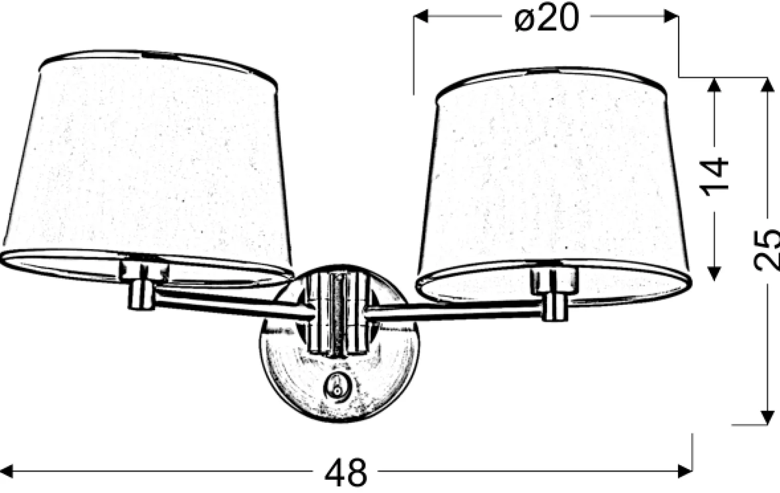 Sklep Kaja Elegancka lampa ścienna z włącznikiem 22-01309 IBIS | Kaja Oświetlenie* Kinkiety Tradycyjne