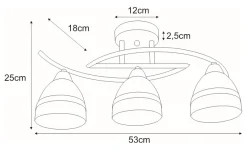 Sklep Kaja Elegancka lampa do sypialni K-JSL-6572/3 AB COLAR | Kaja Oświetlenie* Randole Tradycyjne|Żyrandole Tradycyjne - Retro