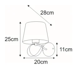 Sklep Kaja Elegancka lampa na pozłacanym ramieniu K-4082 SOFIA | Kaja Oświetlenie* Kinkiety Tradycyjne|Kinkiety Z Abażurem