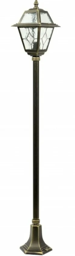 Sklep Kaja Elegancka lampa ogrodowa, szklane szybki K 5002/1/N z serii WITRAŻ | Kaja Oświet* Lampy Ogrodowe Stojące