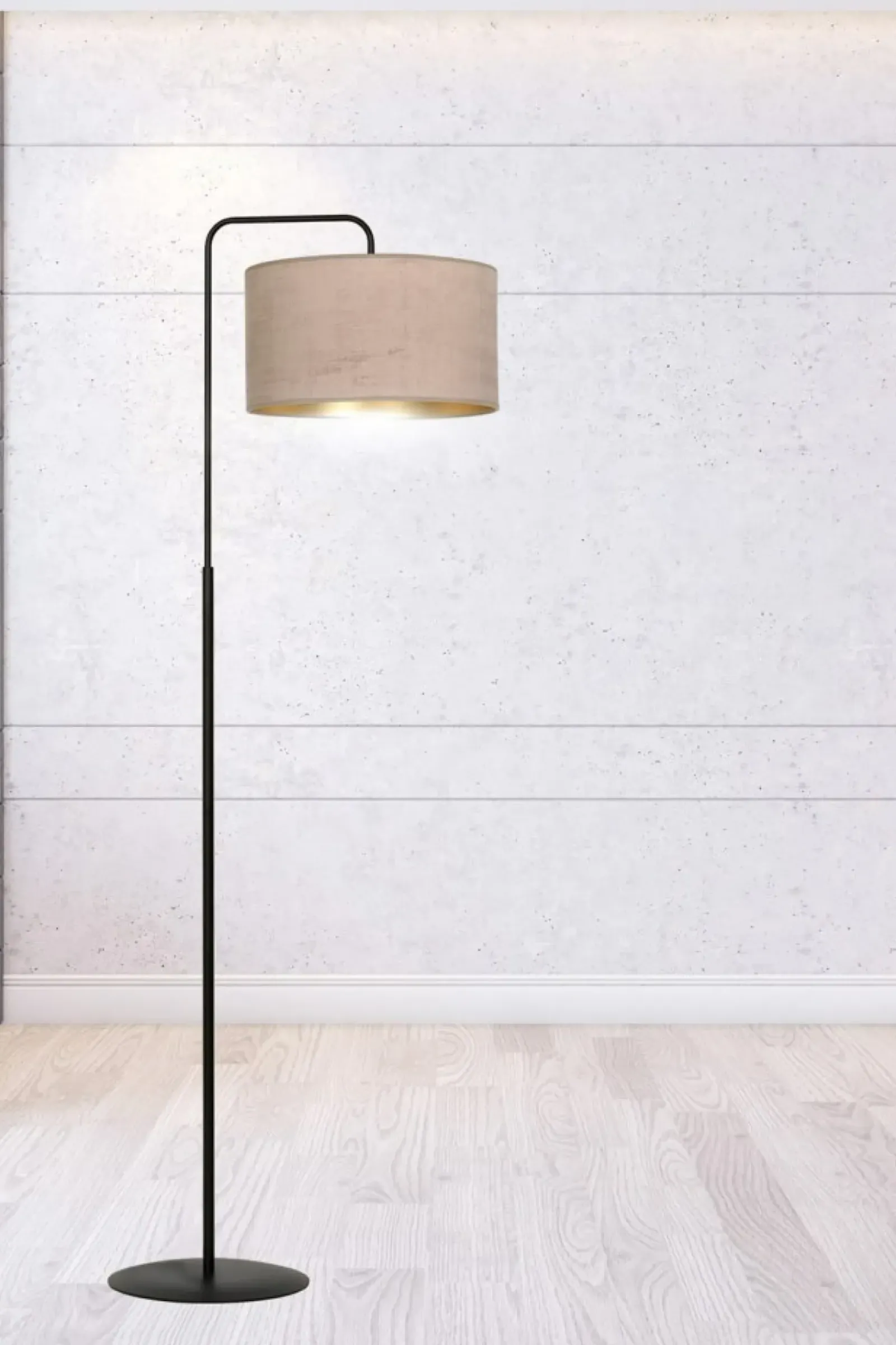 Sklep Kaja Elegancka lampa podłogowa z różowym abażurem 1053/LP1 HILDE | Kaja* Lampy Podłogowe Z Abażurem|Tradycyjne Lampy Podłogowe