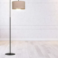 Sklep Kaja Elegancka lampa podłogowa z różowym abażurem 1053/LP1 HILDE | Kaja* Lampy Podłogowe Z Abażurem|Tradycyjne Lampy Podłogowe