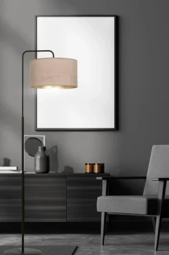 Sklep Kaja Elegancka lampa podłogowa z różowym abażurem 1053/LP1 HILDE | Kaja* Lampy Podłogowe Z Abażurem|Tradycyjne Lampy Podłogowe
