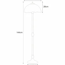 Sklep Kaja Elegancka lampa podłogowa K-F161122 WITRAŻ | Kaja Oświetlenie* Tradycyjne Lampy Podłogowe|Lampy Podłogowe