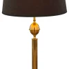 Sklep Kaja Elegancka lampa stołowa, czarno-złota JUP 1954 z serii BATUMI | Kaja* Lampki Stołowe Z Abażurem|Tradycyjne Lampki Stołowe