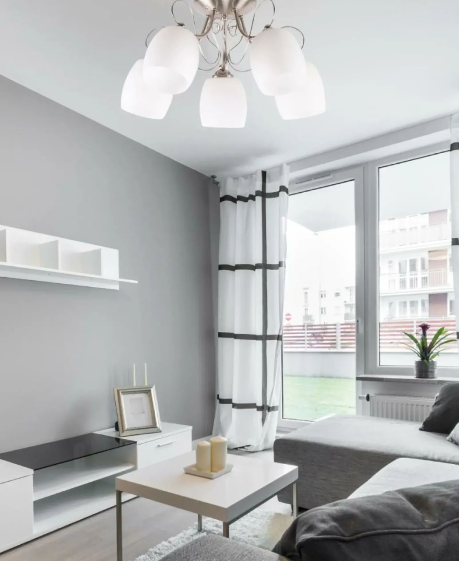 Sklep Kaja Elegancka lampa sufitowa do salonu 35-79251 AMBA | Kaja Oświetlenie chromowy Discount