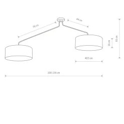 Sklep Kaja Elegancka lampa sufitowa z mi abażurami 7948 | Kaja Oświetlenie szary Shop