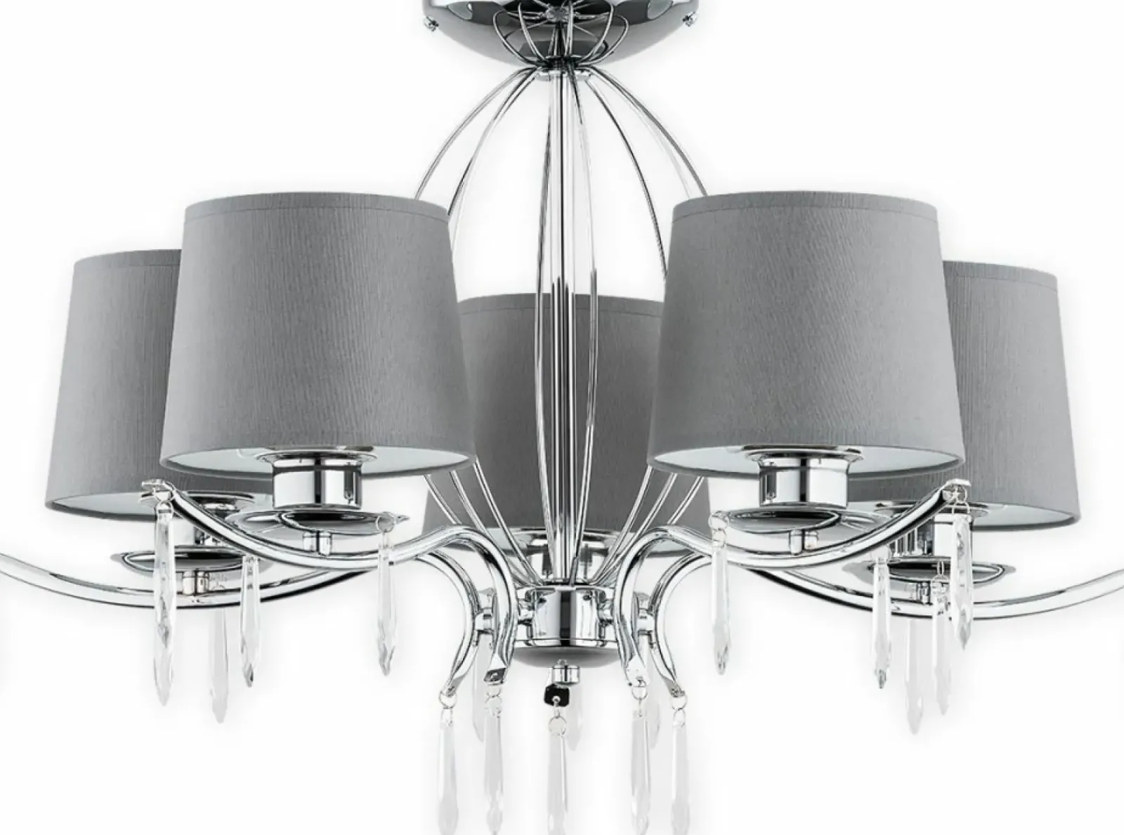 Sklep Kaja Elegancka lampa sufitowa z abażurami O2485 W5 CH AGILA | Kaja* Żyrandole Z Abażurem|Randole Tradycyjne