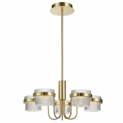 Sklep Kaja Elegancka lampa sufitowa do salonu PND-77362-5-40W-GD TIARA | Kaja Flash Sale