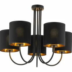 Sklep Kaja Elegancka lampa sufitowa z czarno-złotymi abażurami TK 4595 – TORENS Hot