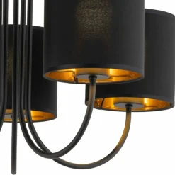 Sklep Kaja Elegancka lampa sufitowa z czarno-złotymi abażurami TK 4595 – TORENS Hot