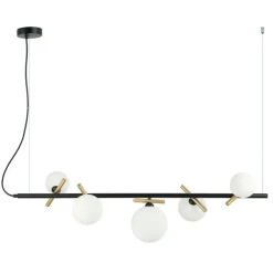 Sklep Kaja Elegancka lampa wisząca do salonu PND-5622-5-BK-W z serii REVERSO Flash Sale