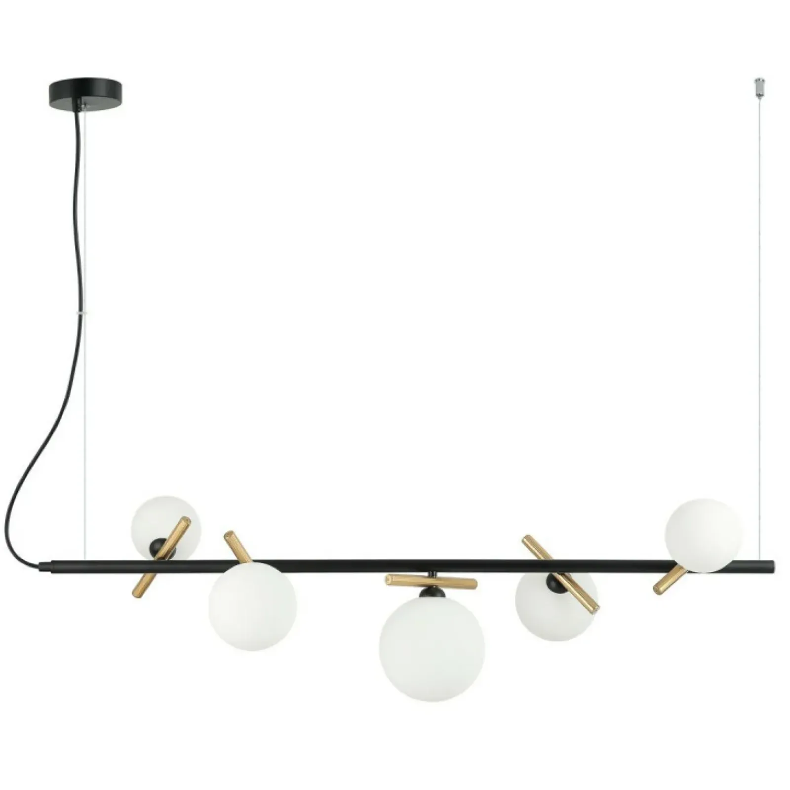 Sklep Kaja Elegancka lampa wisząca do salonu PND-5622-5-BK-W z serii REVERSO Flash Sale