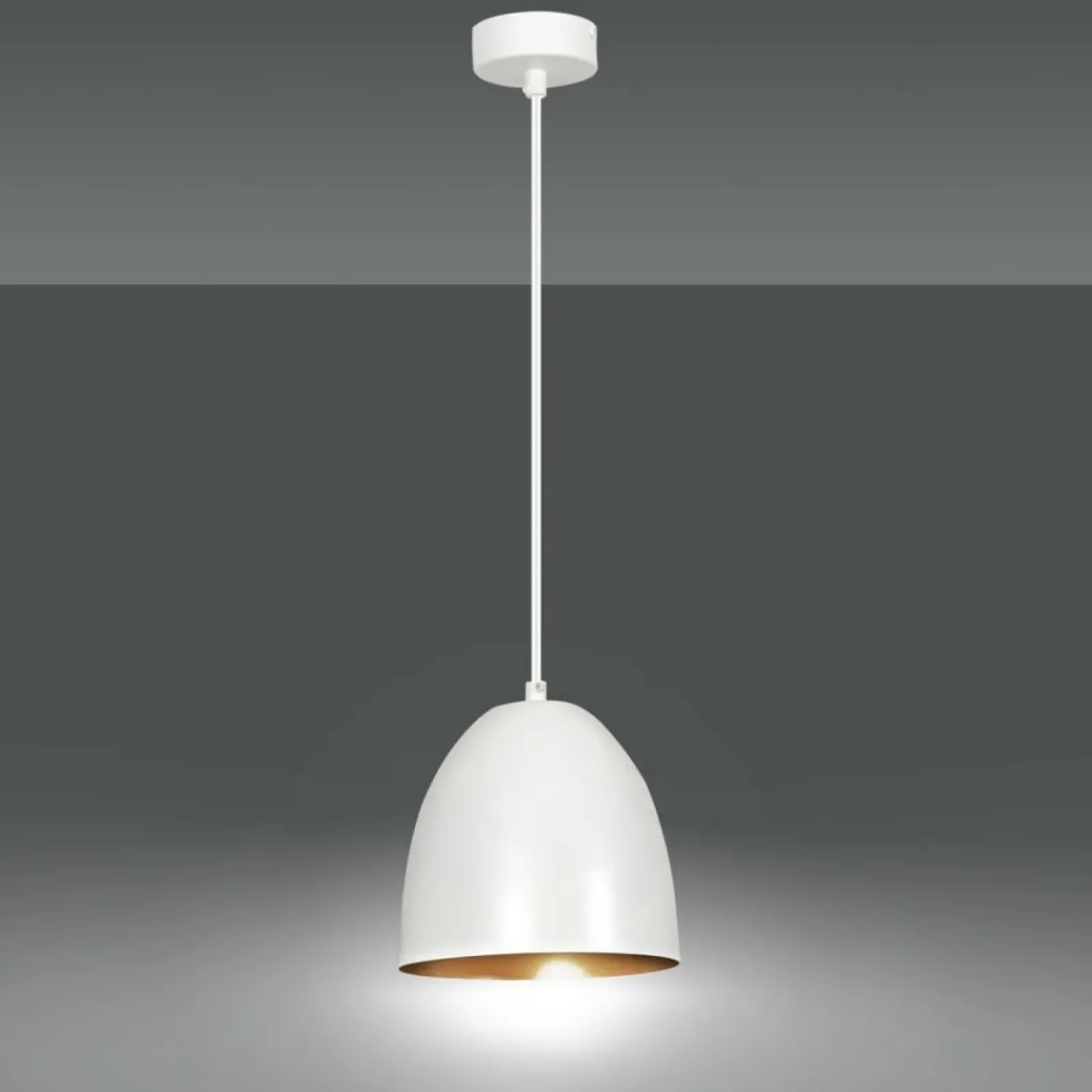 Sklep Kaja Elegancka lampa wisząca w kolorze białym 411/1 | Kaja Oświetlenie New