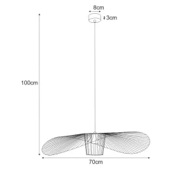 Sklep Kaja Elegancka lampa wisząca, w kształcie kapelusza KP-21 MINI | Kaja czarny Sale
