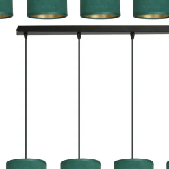 Sklep Kaja Elegancka lampa wisząca z zielonymi abażurami 1058/4 BENTE | Kaja* Żyrandole Z Abażurem