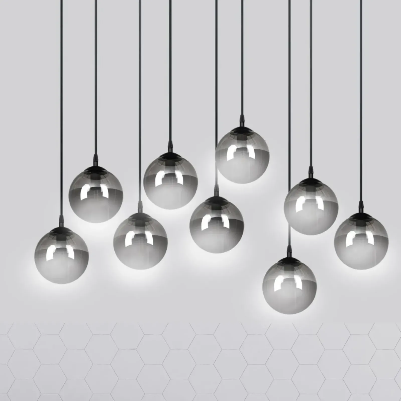 Sklep Kaja Elegancka lampa wisząca z grafitowymi kloszami 712/9 | Kaja Outlet