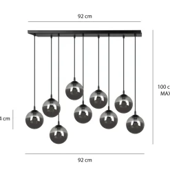 Sklep Kaja Elegancka lampa wisząca z grafitowymi kloszami 712/9 | Kaja Outlet