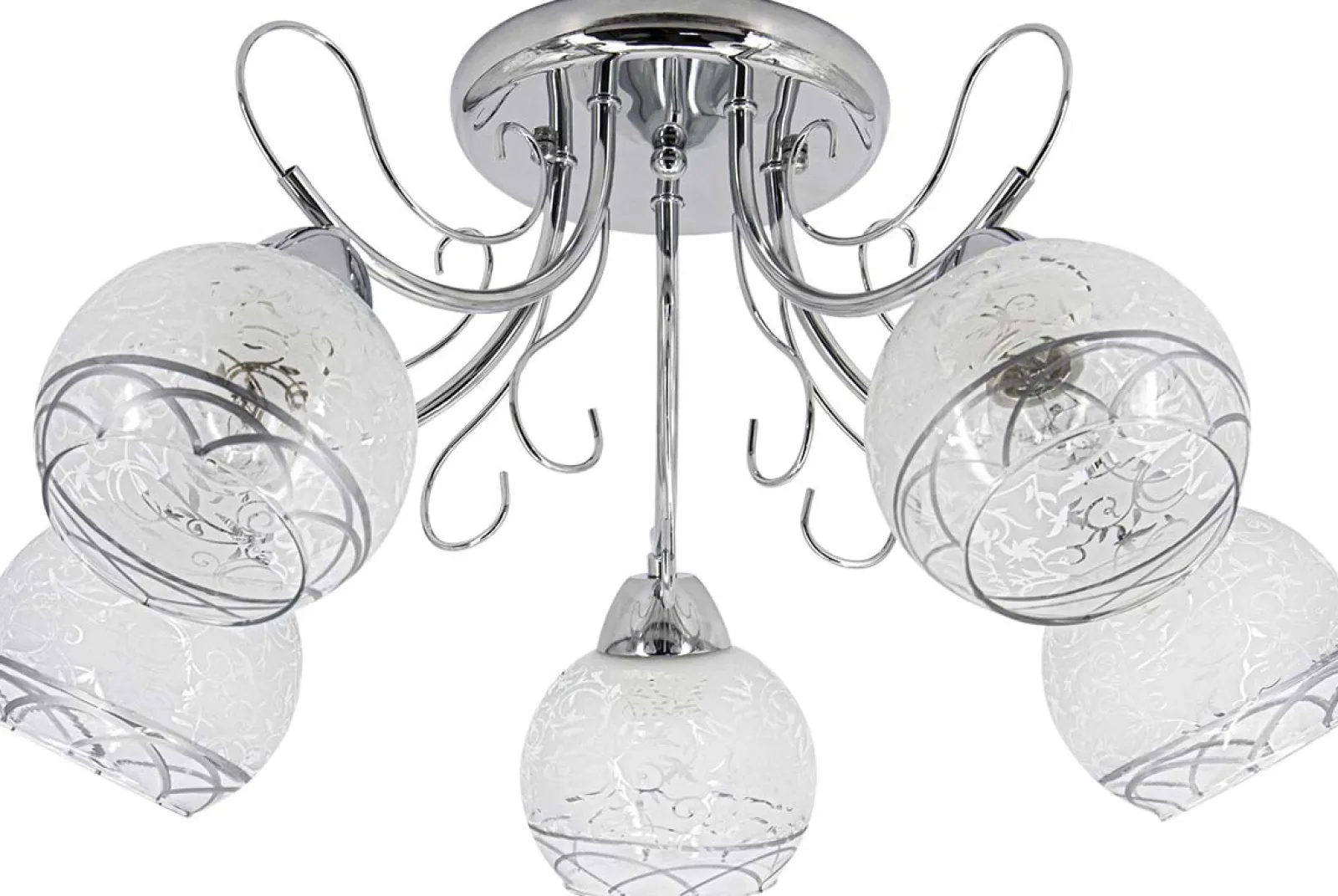 Sklep Kaja Elegancka lampa z ozdobnymi kloszami 8957/5 8C TOGO | Kaja Oświetlenie* Randole Tradycyjne