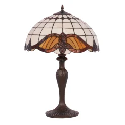Sklep Kaja Elegancka lampka stołowa art deco K-G161122 WITRAŻ | Kaja Oświetlenie* Lampki Stołowe Retro