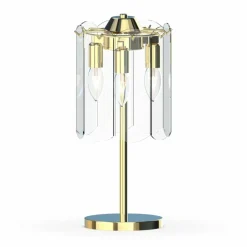 Sklep Kaja Elegancka lampka stołowa w stylu glamour MT3523-3S-EGN NIRA | Kaja* Nowoczesne Lampki Stołowe|Tradycyjne Lampki Stołowe