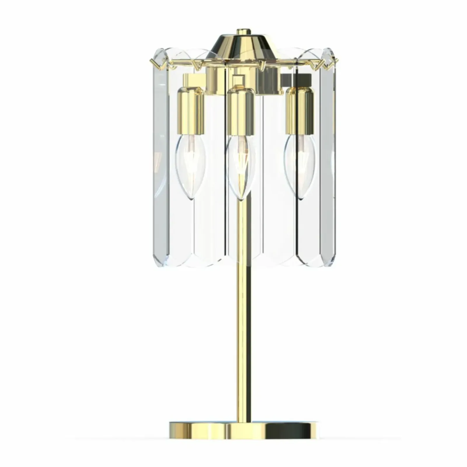 Sklep Kaja Elegancka lampka stołowa w stylu glamour MT3523-3S-EGN NIRA | Kaja* Nowoczesne Lampki Stołowe|Tradycyjne Lampki Stołowe