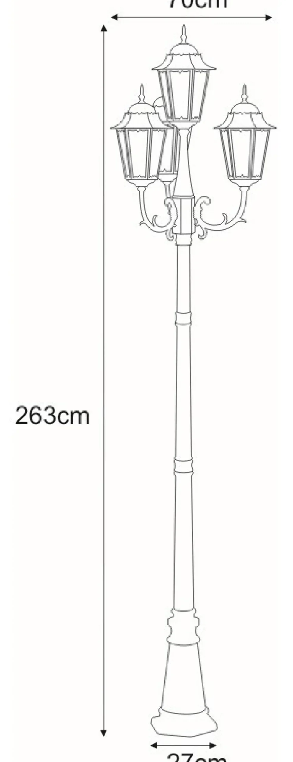 Sklep Kaja Elegancka latarnia K-7006A2/4 CZARNY/ZŁOTY LOZANA | Kaja Oświetlenie* Latarnie Ogrodowe|Lampy Ogrodowe Stojące