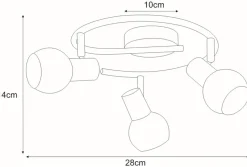 Sklep Kaja Elegancka, ponadczasowa lampa sufitowa K-C9590A/3 ALPINA | Kaja chrom Outlet