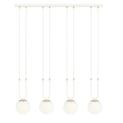 Sklep Kaja Elegancka, prosta lampa wisząca nad stół 1115/4 GLAM | Kaja biały Shop